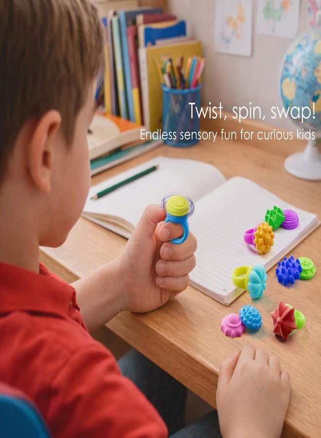 Spkwis Fidget Toys for Kids Teens,6PCS Sensory Spinner Ring Toys for Stress Anxiety Autistic ADHD, Calm Down Travel Airplane Essentials Students Prizes Toys, Stocking Stuffers Gifts for Boys Girls - Image 3